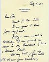 Handwritten Letter from Oval Office From President George W. Bush