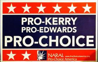 KERRY EDWARDS Campaign POSTER 14" x 22" MINT sign AND TEN bumper stickers 2004 